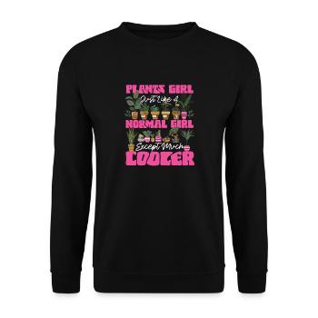 Plant Lover Gardening Girl Plant - Unisex Pullover - Schwarz - Vorne - Alina (178cm) & Michal (187cm)