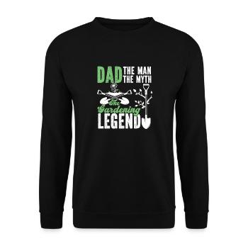 Amoureux des plantes Jardinage Papa Papa Le - Sweat-shirt Unisexe - noir - Devant - Alina (178cm) & Michal (187cm)