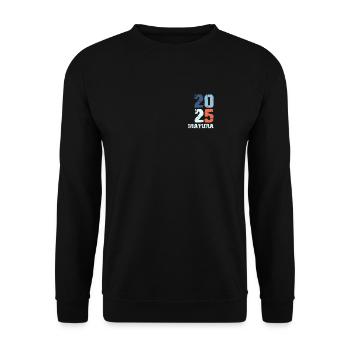 MATURA ABSCHLUSS 2025 Maturanten Lustiges - Unisex Pullover - Schwarz - Vorne - Alina (178cm) & Michal (187cm)