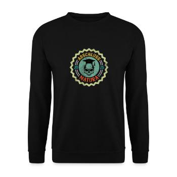 Maturant ABSCHLUSS MATURA Lustiges Matura - Unisex Pullover - Schwarz - Vorne - Alina (178cm) & Michal (187cm)