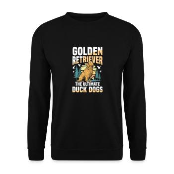 Golden Retriever : les chiens de chasse au canard par excellence - Sweat-shirt Unisexe - noir - Devant - Alina (178cm) & Michal (187cm)