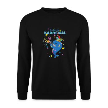 Funny Whale Carnival Costume Carnival Costume - Unisex Sweatshirt - black - Front - Alina (178cm) & Michal (187cm)