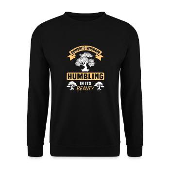 Bonsai Tree - Unisex Pullover - Schwarz - Vorne - Alina (178cm) & Michal (187cm)