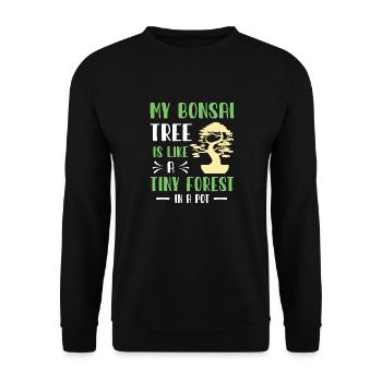 Bonsai Tree - Unisex Pullover - Schwarz - Vorne - Alina (178cm) & Michal (187cm)