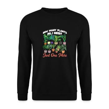Plant Lover Gardening How Many - Unisex Sweatshirt - black - Front - Alina (178cm) & Michal (187cm)
