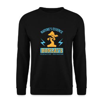 Bonsai Tree - Unisex Pullover - Schwarz - Vorne - Alina (178cm) & Michal (187cm)