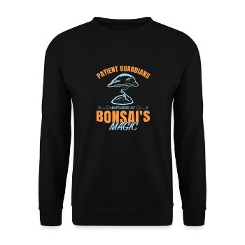 Bonsai Tree - Unisex Pullover - Schwarz - Vorne - Alina (178cm) & Michal (187cm)