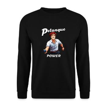 PETANQUE POWER - Unisex Pullover - Schwarz - Vorne - Alina (178cm) & Michal (187cm)