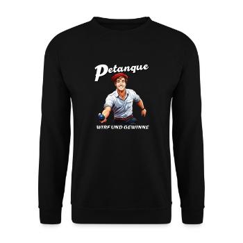 PETANQUE TOSS AND WINS - Unisex Sweatshirt - black - Front - Alina (178cm) & Michal (187cm)