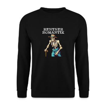 PENSIONER ROMANCE - Unisex Sweatshirt - black - Front - Alina (178cm) & Michal (187cm)
