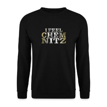 JE ME SENS CHEMNITZ - Sweat-shirt Unisexe - noir - Devant - Alina (178cm) & Michal (187cm)