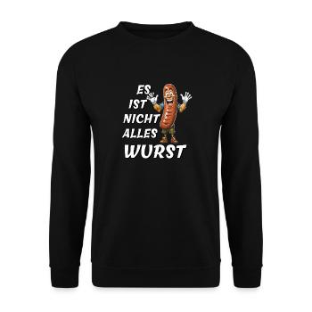 IT'S NOT ALL SAUSAGE - Unisex Sweatshirt - black - Front - Alina (178cm) & Michal (187cm)