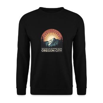 Découvrez la nature sauvage d’Oregon City - Sweat-shirt Unisexe - noir - Devant - Alina (178cm) & Michal (187cm)