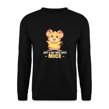 Mäuse Maus - Unisex Pullover - Schwarz - Vorne - Alina (178cm) & Michal (187cm)