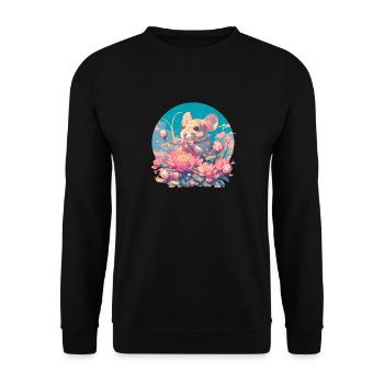 Mäuse Maus - Unisex Pullover - Schwarz - Vorne - Alina (178cm) & Michal (187cm)