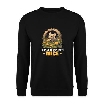Mäuse Maus - Unisex Pullover - Schwarz - Vorne - Alina (178cm) & Michal (187cm)
