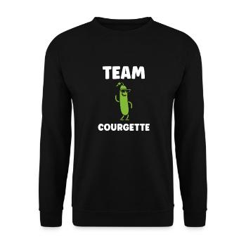Zucchini-Humor - Unisex Pullover - Schwarz - Vorne - Alina (178cm) & Michal (187cm)