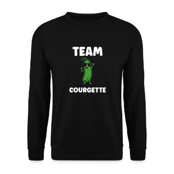 Zucchini-Humor - Unisex Pullover - Schwarz - Vorne - Alina (178cm) & Michal (187cm)