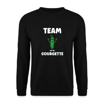 Zucchini-Humor - Unisex Pullover - Schwarz - Vorne - Alina (178cm) & Michal (187cm)