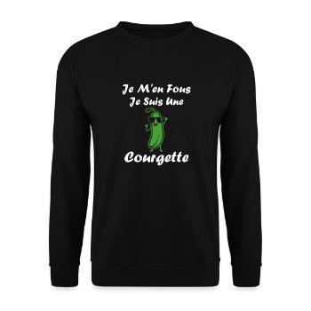 Zucchini-Humor - Unisex Pullover - Schwarz - Vorne - Alina (178cm) & Michal (187cm)
