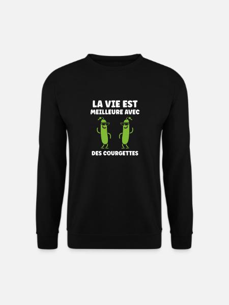 Zucchini Humor - Unisex Sweatshirt - black