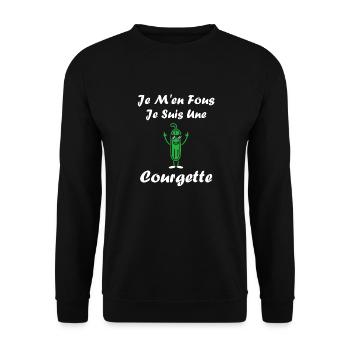 Zucchini-Humor - Unisex Pullover - Schwarz - Vorne - Alina (178cm) & Michal (187cm)