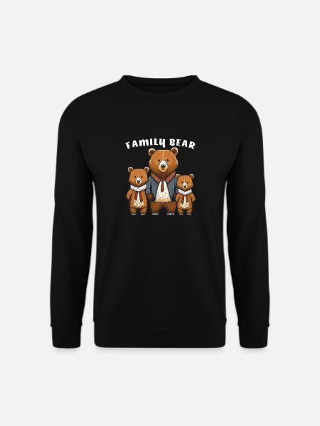 BEARS FAMILY BEAR - Unisex Sweatshirt - black