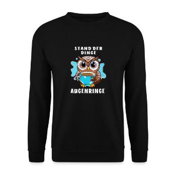 OWL STATE OF AFFAIRS DARK CIRCLES - Unisex Sweatshirt - black - Front - Alina (178cm) & Michal (187cm)