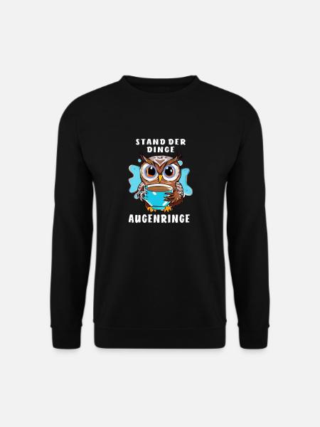 EULE STAND DER DINGE AUGENRINGE - Unisex Pullover - Schwarz