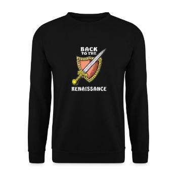MIDDLE AGES BACK TO THE RENAISSANCE - Unisex Sweatshirt - black - Front - Alina (178cm) & Michal (187cm)