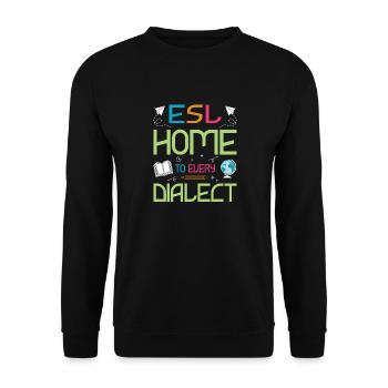 ESL-Lehrer ESL Unterricht - Unisex Pullover - Schwarz - Vorne - Alina (178cm) & Michal (187cm)