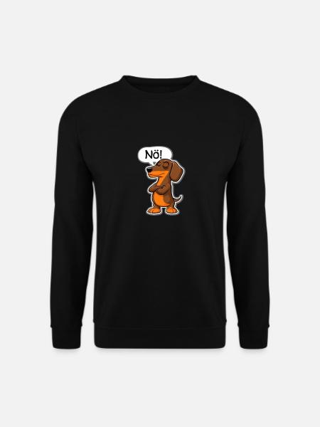 Dackel Nö – Charmanter Ausdruck für Dackel - Unisex Pullover - Schwarz
