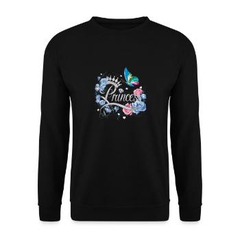 Des fleurs et des papillons pour les princesses – - Sweat-shirt Unisexe - noir - Devant - Alina (178cm) & Michal (187cm)