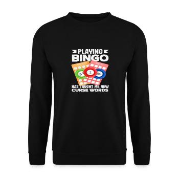 Joueur de bingo Dicton amusant sur les jurons - Sweat-shirt Unisexe - noir - Devant - Alina (178cm) & Michal (187cm)