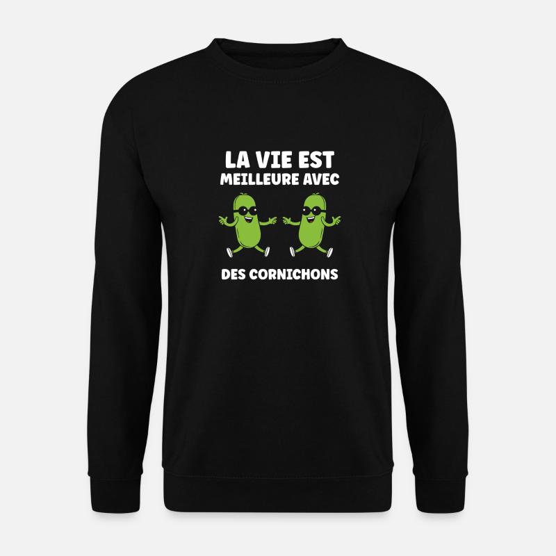 Humour Cornichon - Sweat-shirt Unisexe - noir