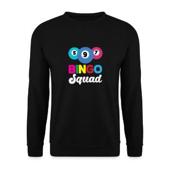 Bingo Squad pour les joueurs de bingo - Sweat-shirt Unisexe - noir - Devant - Alina (178cm) & Michal (187cm)