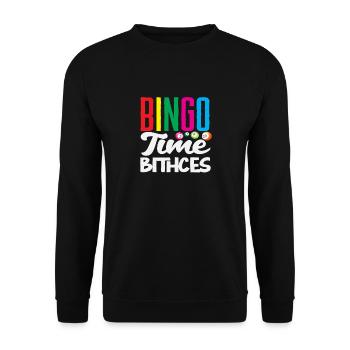 L’heure du bingo pour les joueurs de bingo - Sweat-shirt Unisexe - noir - Devant - Alina (178cm) & Michal (187cm)
