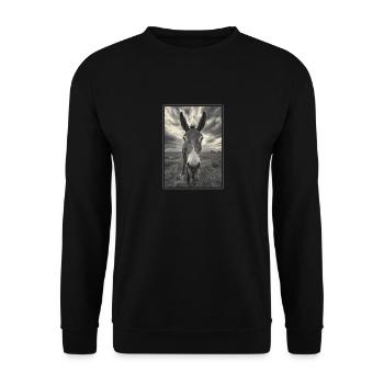 Mules Mule - Unisex Sweatshirt - black - Front - Alina (178cm) & Michal (187cm)