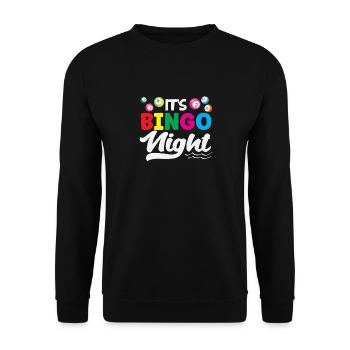 Bingo Night for Bingo Players - Unisex Sweatshirt - black - Front - Alina (178cm) & Michal (187cm)