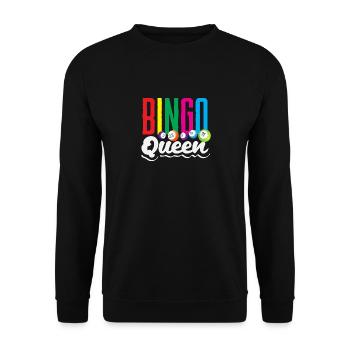 Bingo Queen Joueur Coloré - Sweat-shirt Unisexe - noir - Devant - Alina (178cm) & Michal (187cm)