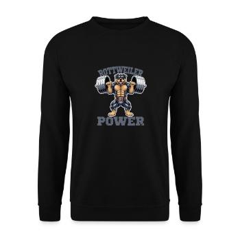 Rottweiler Power Gym Powerlifting Strength - Unisex Sweatshirt - black - Front - Alina (178cm) & Michal (187cm)