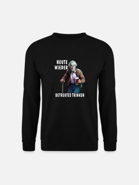 MAN TODAY AGAIN SUPERVISED DRINKING - Unisex Sweatshirt - black