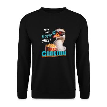 CINÉMA C’EST MON FILM CHEMISE - Sweat-shirt Unisexe - noir - Devant - Alina (178cm) & Michal (187cm)