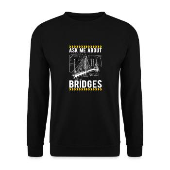 Ingénieur des ponts Construction de ponts - Sweat-shirt Unisexe - noir - Devant - Alina (178cm) & Michal (187cm)