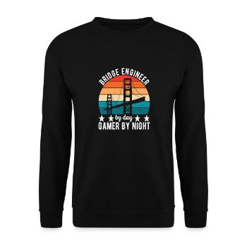 Ingénieur des ponts Construction de ponts - Sweat-shirt Unisexe - noir - Devant - Alina (178cm) & Michal (187cm)