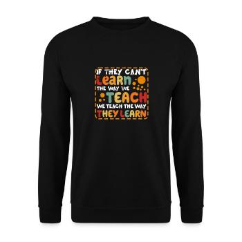 Autismus-Bewusstsein SPED Lehrer lernen - Unisex Pullover - Schwarz - Vorne - Alina (178cm) & Michal (187cm)