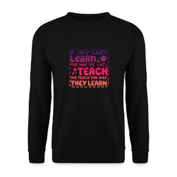 Autismus-Bewusstsein SPED Lehrer lernen - Unisex Pullover - Schwarz - Vorne - Alina (178cm) & Michal (187cm)