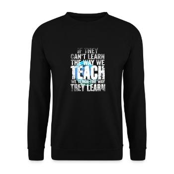 Autism Awareness SPED Teacher Learn - Unisex Sweatshirt - black - Front - Alina (178cm) & Michal (187cm)