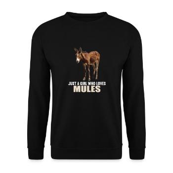 Mules Mule - Unisex Sweatshirt - black - Front - Alina (178cm) & Michal (187cm)
