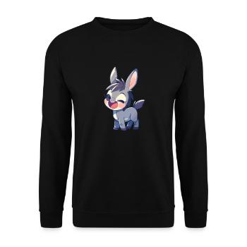 Âne Esel - Sweat-shirt Unisexe - noir - Devant - Alina (178cm) & Michal (187cm)